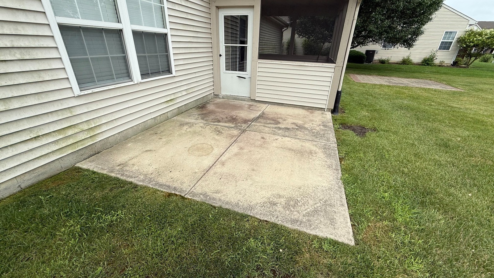 Before: dirty patio